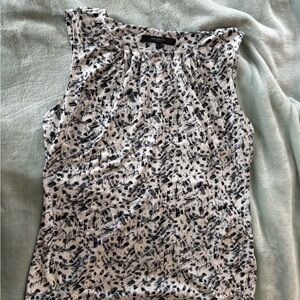 Black and White Sleeveless Top